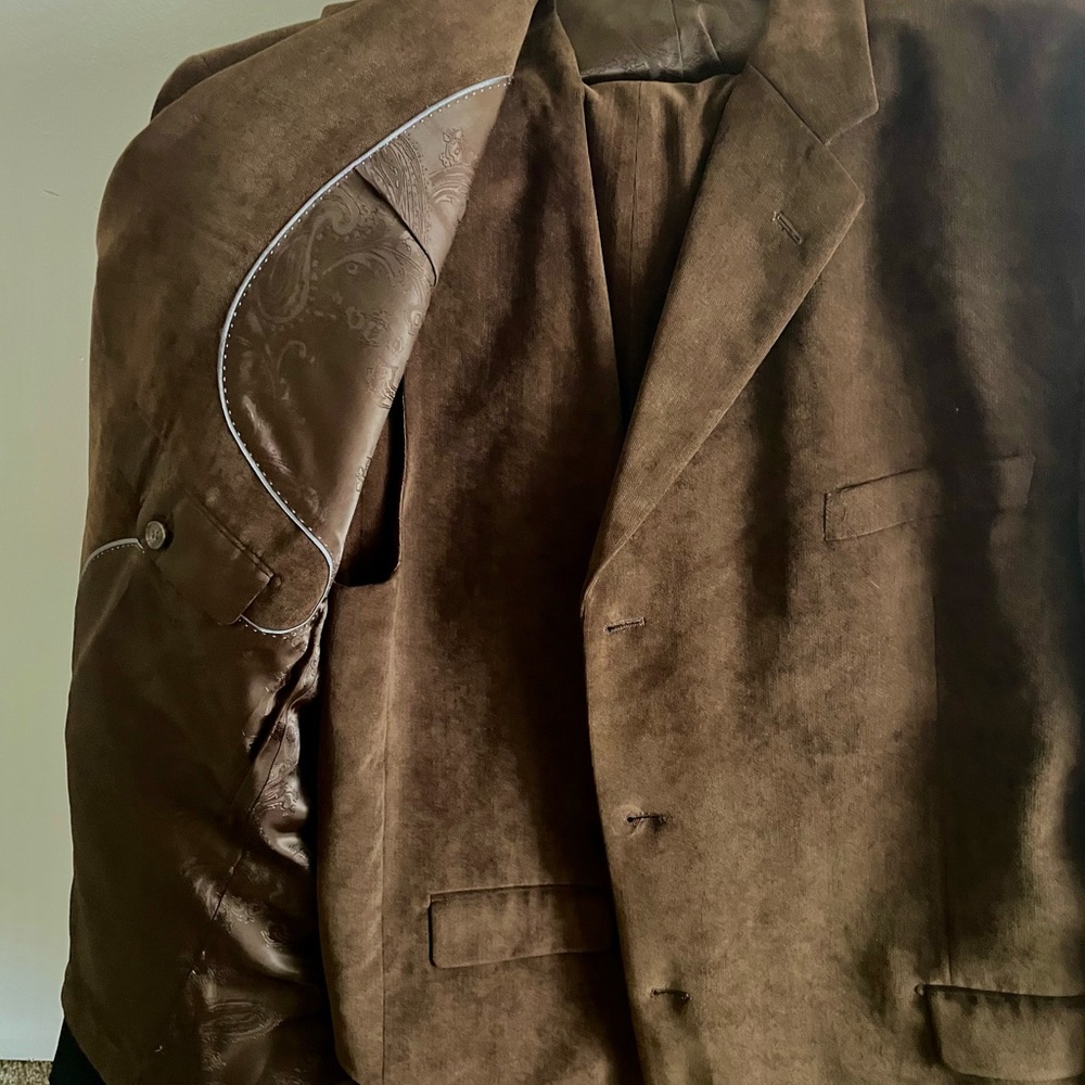 Phat Farm Rich Brown Suede Blazer